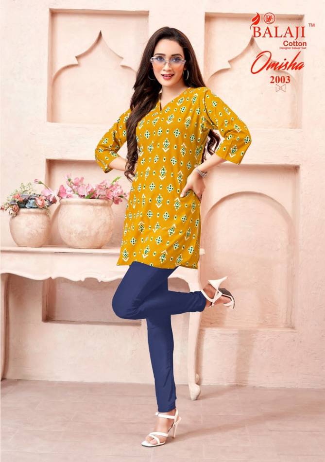 Omisha Vol 2 By Balaji Cotton Readymade Short Top Wholesale Market In Surat
